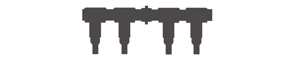 DFW-12KV/630A High-Voltage Cable Branch Box Example 1 Four-Way Incoming/Outgoing Structure Diagram
