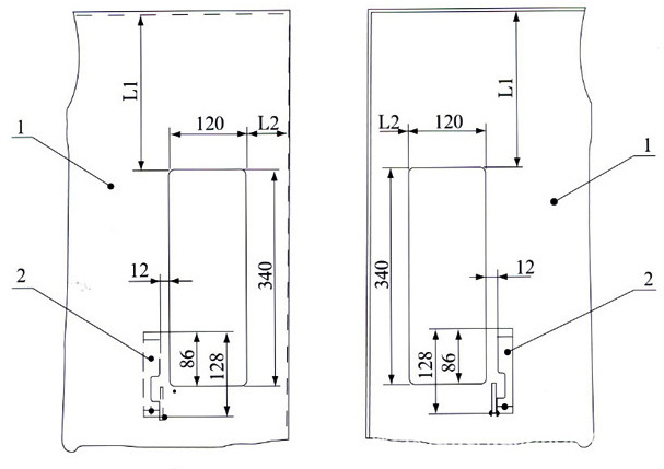 Panel Installation Drawing of FZN25-12D Vacuum Load Switch