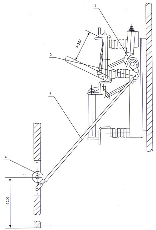 Installation Drawing 2 of Connection between Load Switch and CS□ Operating Mechanism