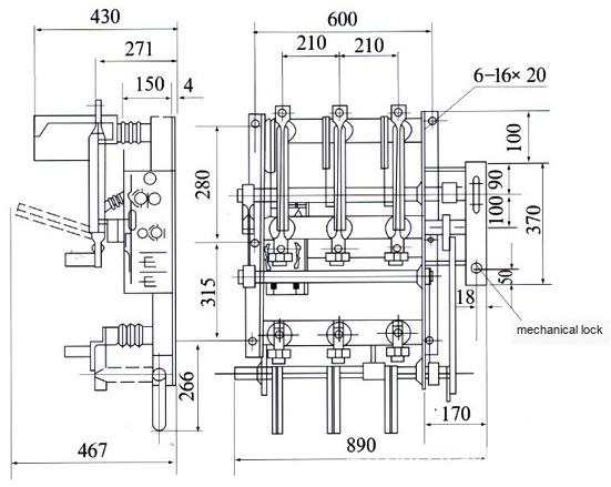 FN7(C)-12 High Voltage Load Switch and Fuse Combination Apparatus