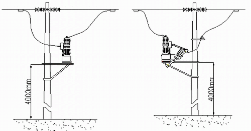 ZW32-12G/630A Outdoor High Voltage Vacuum Circuit Breaker Installation Diagram 1