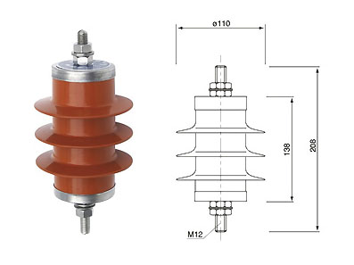 6kV Capacitor Type Zinc Oxide Arrester 6kV Capacitor Type Zinc Oxide Arrester