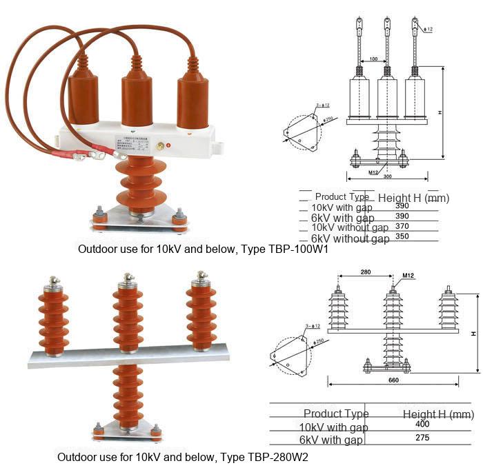 TBP-B-12.7/131J Three-phase Combination Arrester Application Scenario