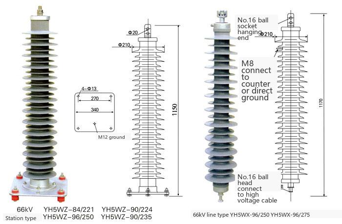66kV Line Type Zinc Oxide Arrester 66kV Line Type Zinc Oxide Arrester