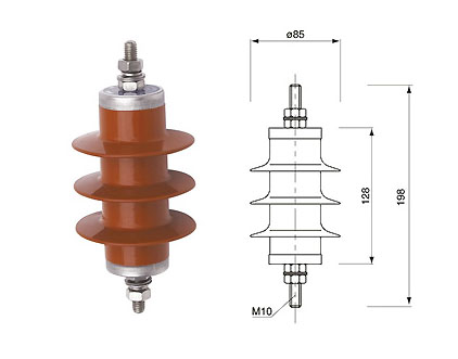 6kV Distribution Type Zinc Oxide Arrester Dimensions HY5WS-10/30 Distribution Type Zinc Oxide Arrester Appearance