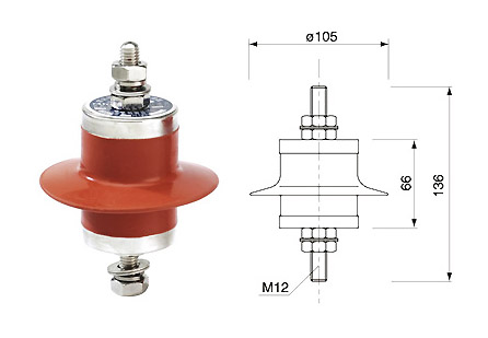 Station Type Zinc Oxide Arrester Dimensions HY2.5WD-0.26/7.2 Station Type Zinc Oxide Arrester Appearance